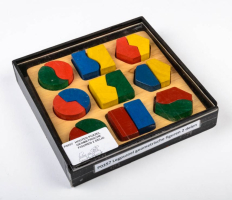 P0257 HOUTEN PUZZEL GEOMETRISCHE FIGUREN 2 DELIG