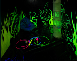 snoezelruimte met blacklight